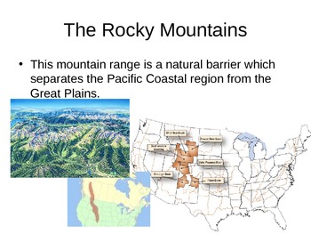 Preview of Geography: Physical Geography of the US Presentation/notes