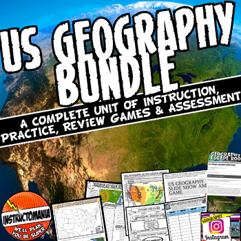 Preview of Physical Geography of the United States - US Bundle- Updated Fun New Activities!