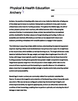 Preview of Physical & Health Education: Archery