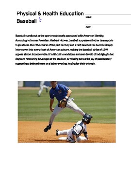 Preview of Physical & Health Education: Baseball