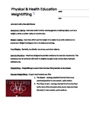 Physical & Health Education: Weightlifting
