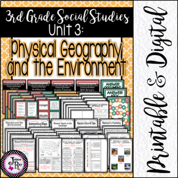 Preview of 3rd Grade Social Studies / Unit 3 / Physical Geography & the Environment