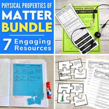 Preview of Physical Properties of Matter Worksheets, Labs and Activities Bundle