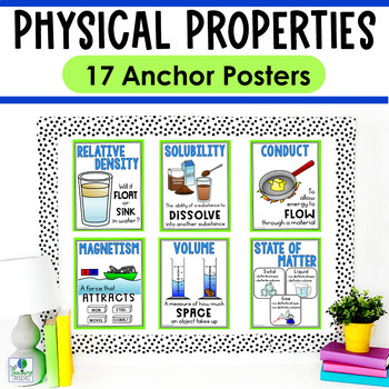 Preview of Properties of Matter Anchor Charts - Physical Properties Science Decor Posters