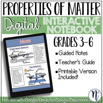 Preview of Physical Properties of Matter DIGITAL Interactive Notebook