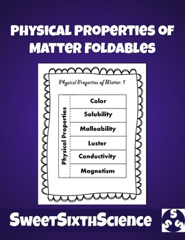 Preview of Physical Properties of Matter Foldables for Interactive Notebook