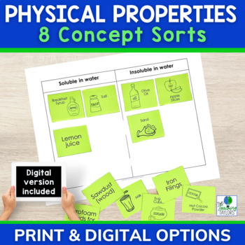 Physical Properties of Matter Sorting Activities | Print and Digital