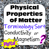 Physical Properties of Matter Terminology Sort: Conductivi
