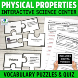 Physical Properties of Matter Vocabulary Puzzle Activities