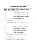 Properties Of Matter Worksheets | Teachers Pay Teachers