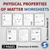 Properties Of Matter Worksheets | Teachers Pay Teachers