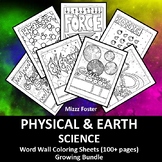 Physical Science 130+ Word Wall Coloring Sheets, Chemistry