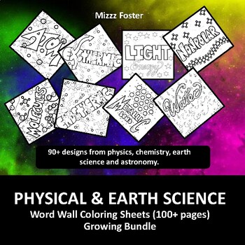 Physical Science 100+ Word Wall Coloring Sheets, Chemistry ...