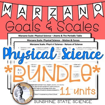 Preview of Marzano Goals and Scales PHYSICAL SCIENCE BUNDLE