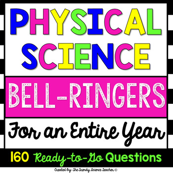 Preview of Physical Science Bellringers- An Entire Year of STARTER Questions