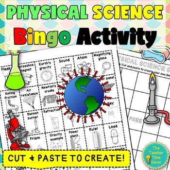 Preview of Physical Science Bingo Coloring Activity- END of the Year