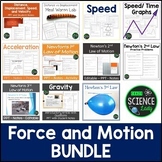 Force and Motion Physical Science Bundle:  Forces, Speed a