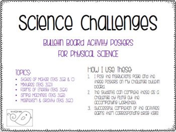Preview of Physical Science Challenges Bulletin Board Set