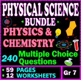Physical Science. Chemistry & Physics Worksheet bundle. 24