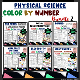 Physical Science Color by Number Bundle 2 on 6 Physics Top