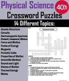 Physical Science Crossword Puzzles Bundle: Energy, Matter,