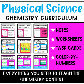 Preview of Physical Science Curriculum- CHEMISTRY Bundle