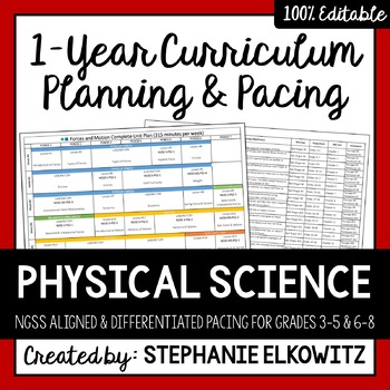 Preview of Physical Science Physics Curriculum Planning and Pacing Guide