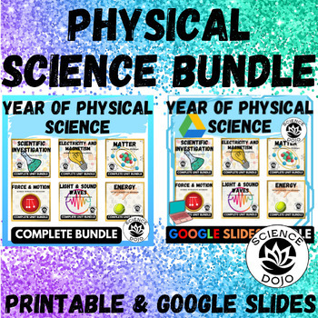 Preview of Physical Science Curriculum- Full YEAR Bundle | Science Interactive Notebook