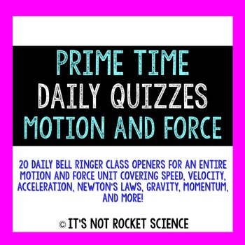 Preview of Physical Science Daily Bell Ringers/Exit Slips - Motion and Force