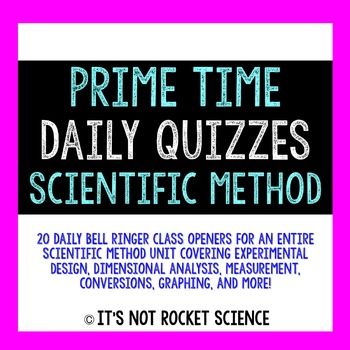 Preview of Physical Science Daily Bell Ringers/Exit Slips - Scientific Method