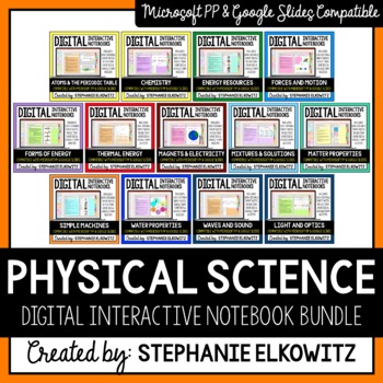 Preview of Physical Science Digital Interactive Notebook Bundle | Google & Microsoft