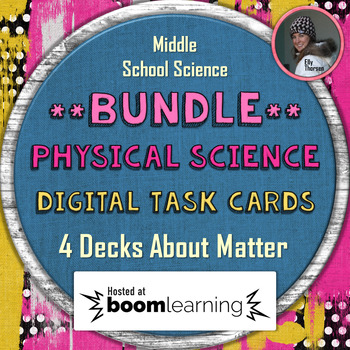 Preview of Physical Science Digital Task Cards on BOOM Learning BUNDLE