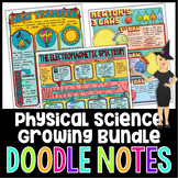Physical Science Doodle Notes Growing Bundle | Science Doodle Notes