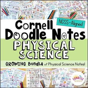 Preview of Physical Science Notes Doodle Notes Middle School Science Cornell Notes