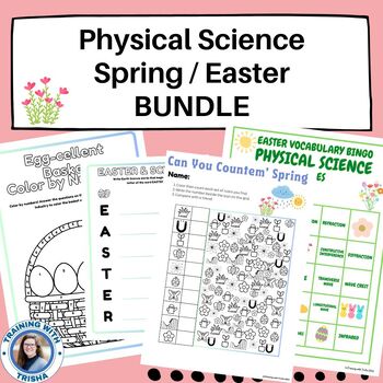 Preview of Physical Science Easter / Spring Vocabulary and Activity Sheet Bundle
