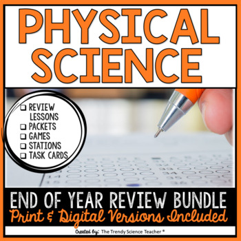Preview of Physical Science End of Course Review Bundle