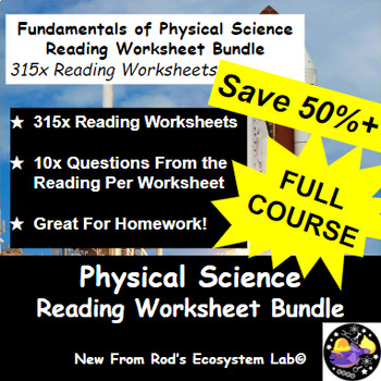 Preview of Physical Science FULL YEAR Mega Bundle Reading Worksheet Bundle **Editable**