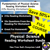 Physical Science FULL YEAR Mega Bundle Reading Worksheet B