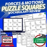 Forces & Motion Vocabulary Activity Puzzle Physical Scienc
