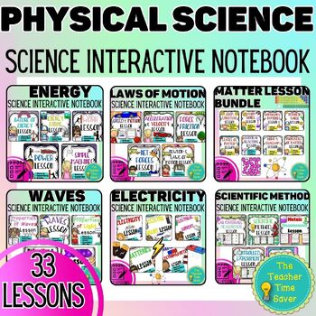 Preview of Physical Science Curriculum Bundle - Middle School Science Interactive Notebook