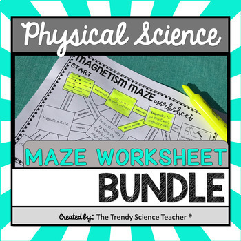 Preview of Physical Science MAZES: [GROWING] Worksheet Bundle