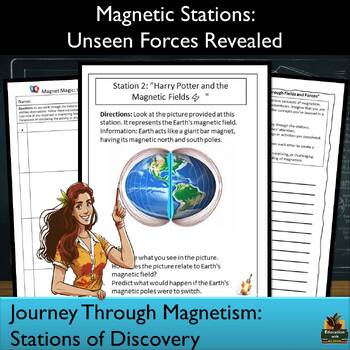 Preview of Physical Science Magnetism: Stations for High School with Digital Included!