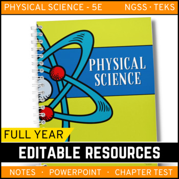Preview of Physical Science Notes, PowerPoint & Chapter Tests Bundle