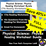 Physical Science: Physics Half Complete Reading Worksheet 