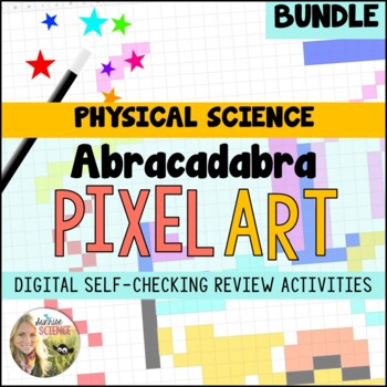 Preview of Physical Science Pixel Art | Middle School Science Review Bundle