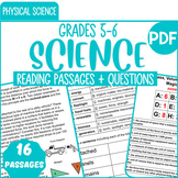 Physical Science Reading Comprehension Passages and Questions Bundle (Grade 5-6)