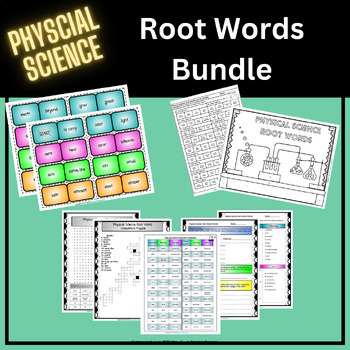 Preview of Physical Science Root Words Bundle for Middle or High School