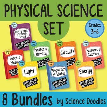Preview of Physical Science Doodle SET of 8 BUNDLES *INB BEST SELLER* Easy to Use Notes