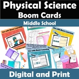 Physical Science Task Cards PDF and Digital Boom Cards™ Bundle