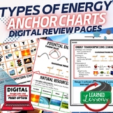 Types of Energy Anchor Charts, Energy Posters, Physical Sc